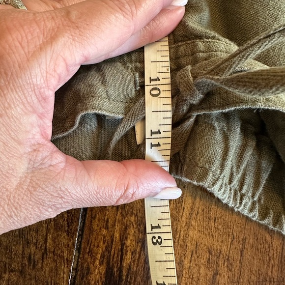 J. Jill | “Love Linen” 100% Linen Army Green Ankle Length Pants - Picture 9 of 9